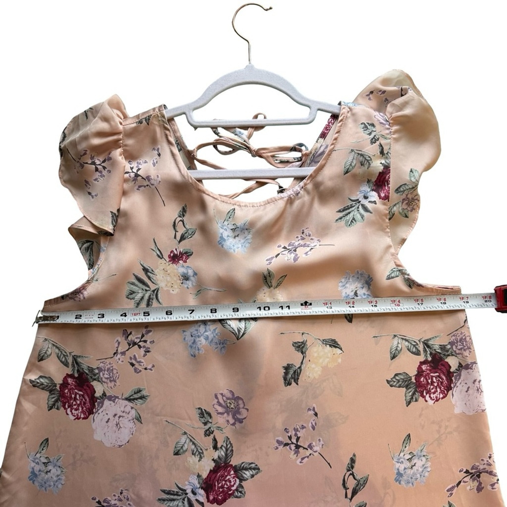 Jella C. Pastel Pink Cream Floral Blouse Size M Cottagecore Romantic Feminine - Picture 5 of 10